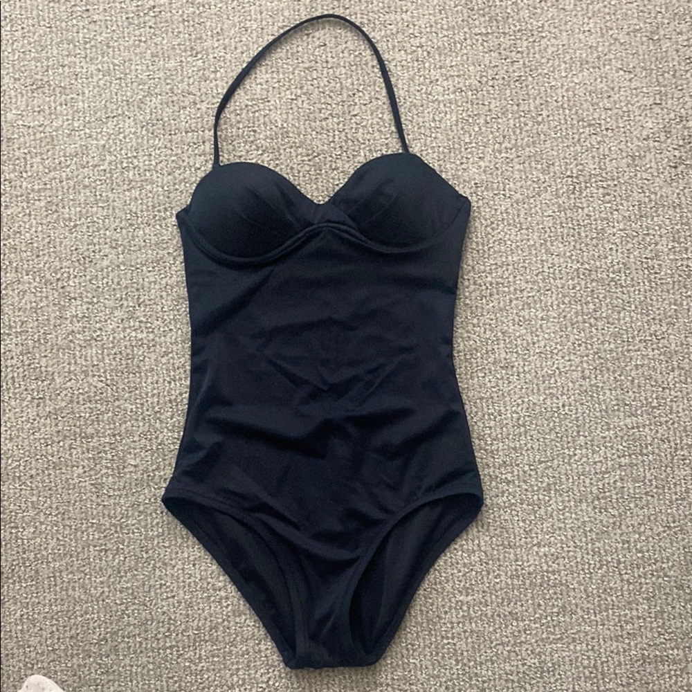 J. Crew Black One-Piece Swimsuit